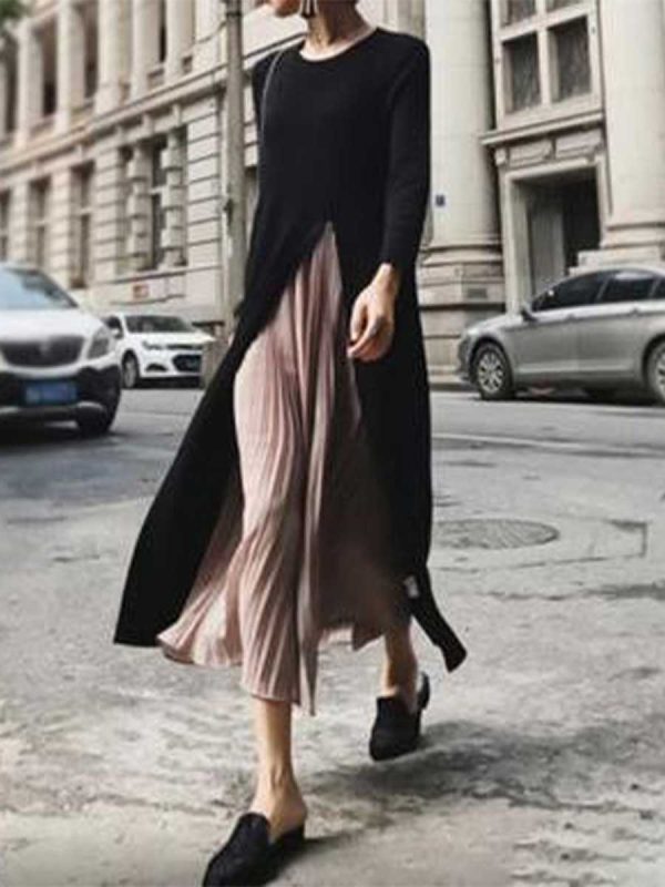 Loose Casual Split Over Dress